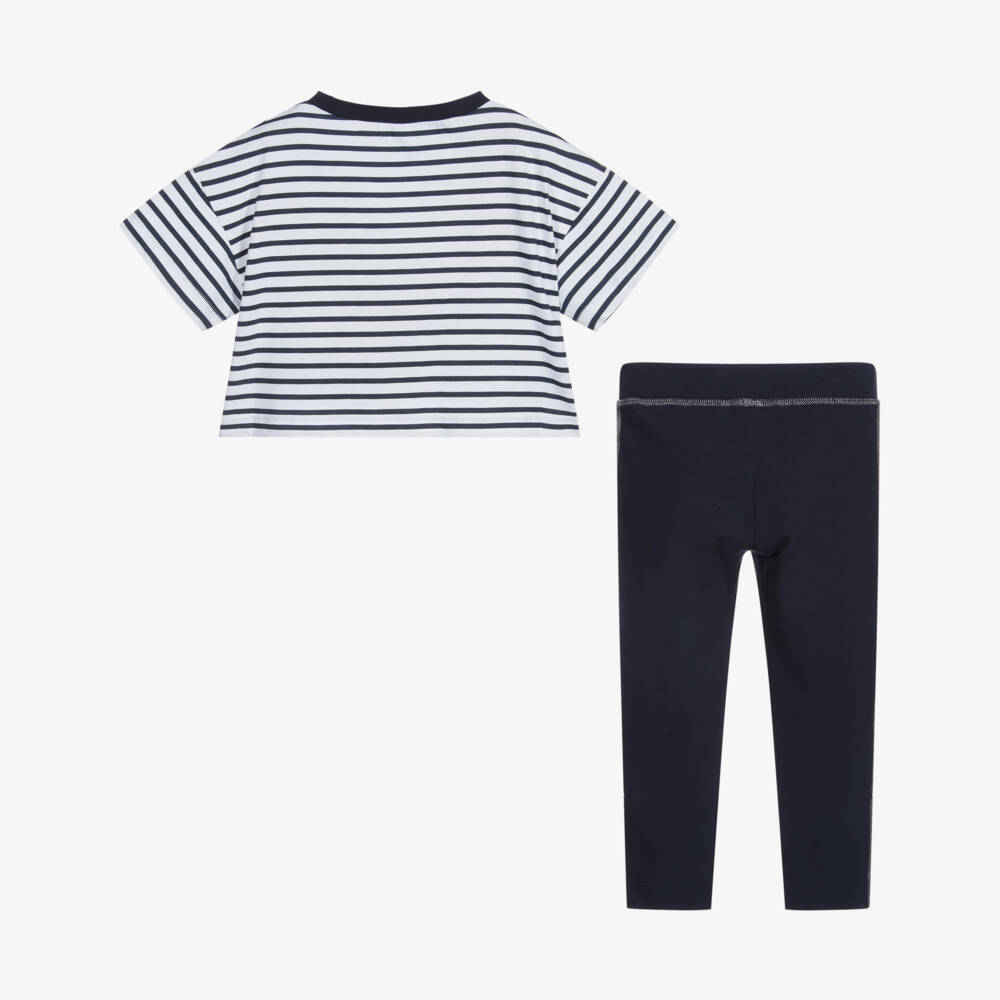 Mayoral-Blue Cotton Leggings Set | Childrensalon Outlet