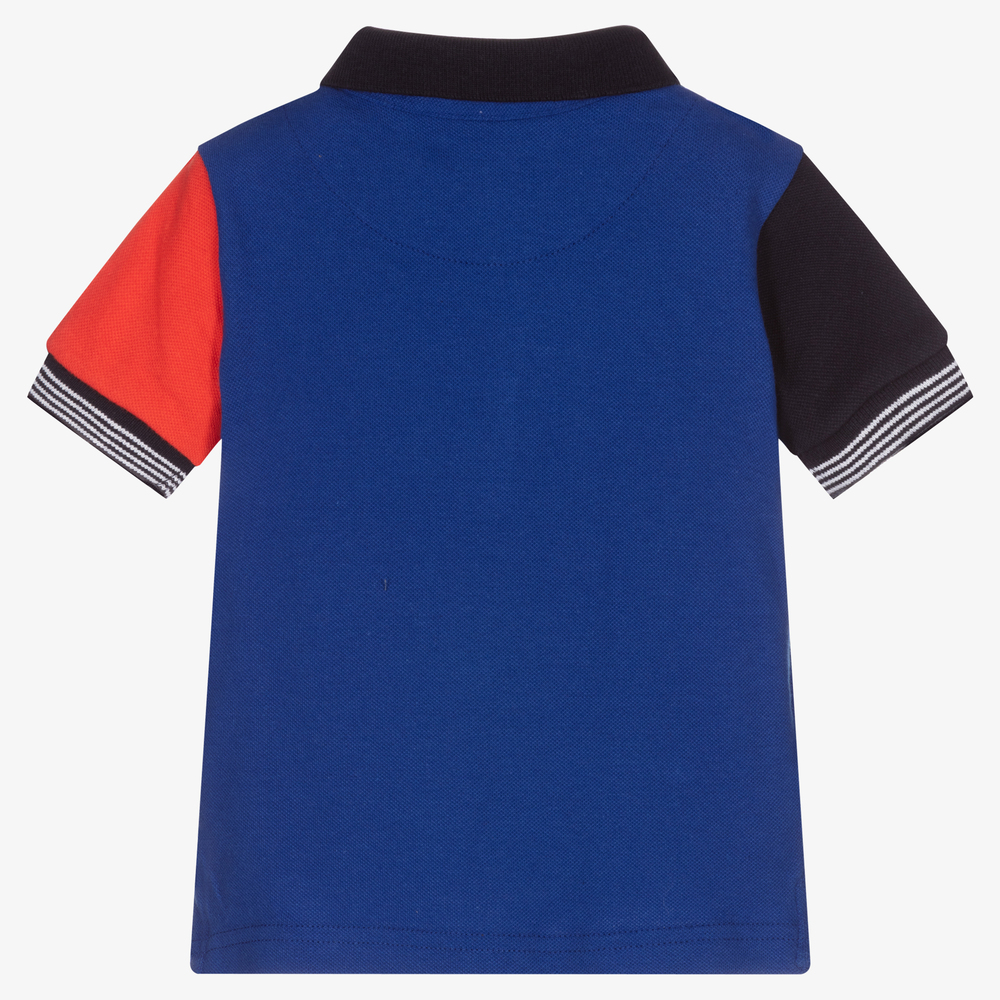 Mayoral-توب بولو أطفال ولادي قطن مستدام بيكيه لون أزرق فاقع | Childrensalon Outlet