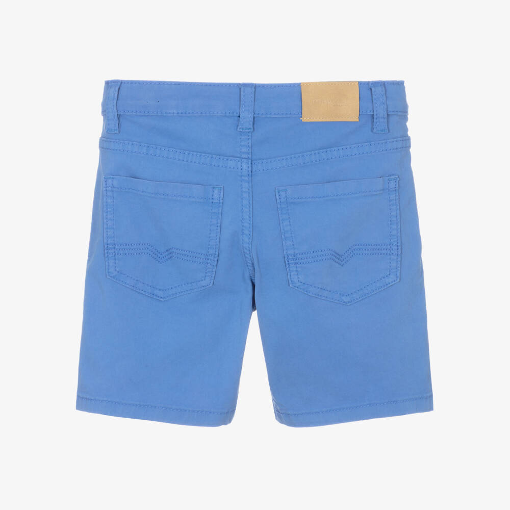 Mayoral-Blue Cotton Shorts | Childrensalon Outlet