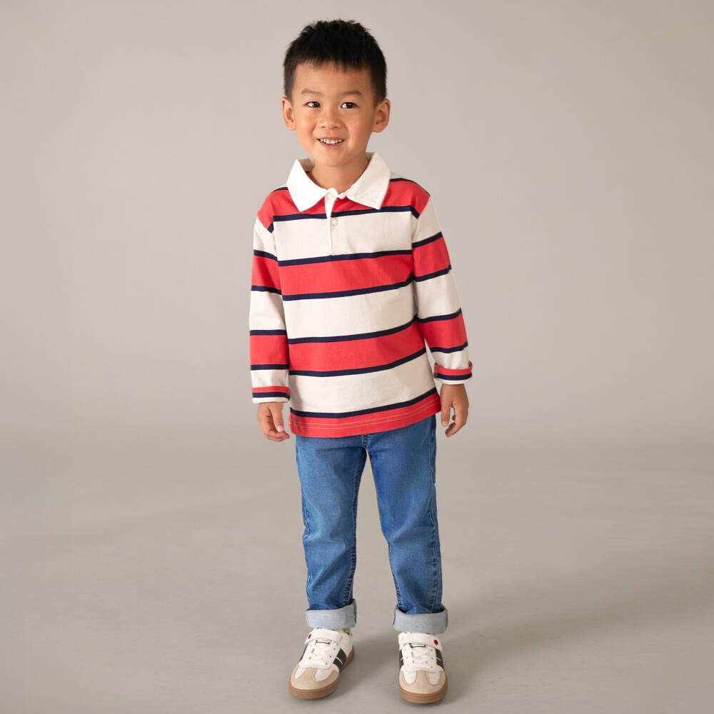 Mayoral-Blue Denim Drawstring Jeans | Childrensalon Outlet
