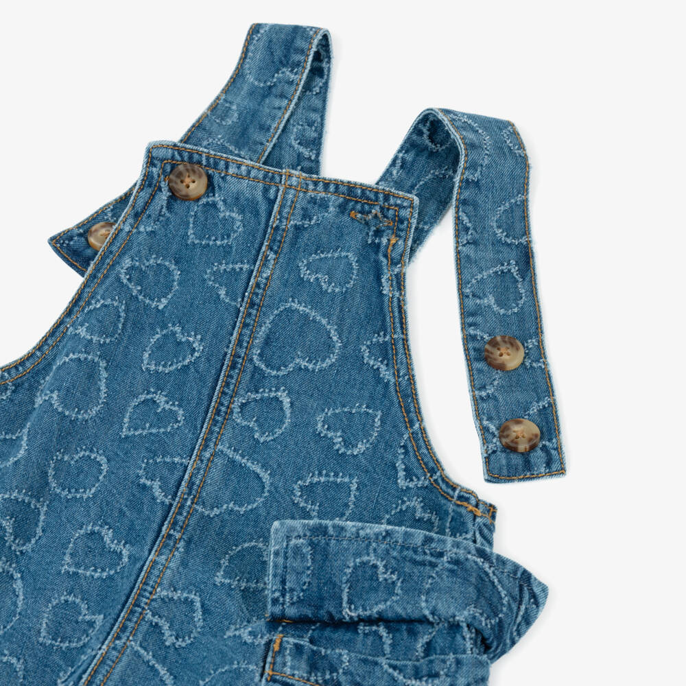 Mayoral-Blue Denim Heart Dress | Childrensalon Outlet