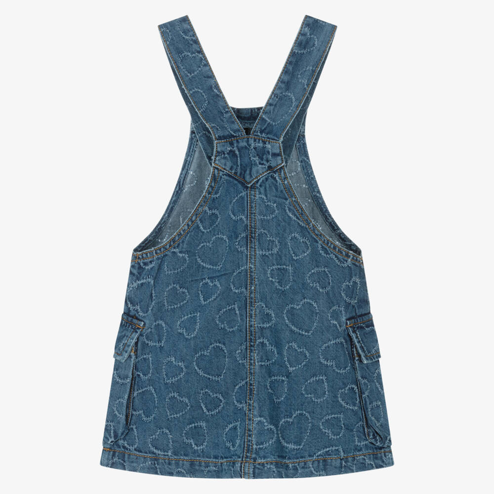 Mayoral-Blue Denim Heart Dress | Childrensalon Outlet