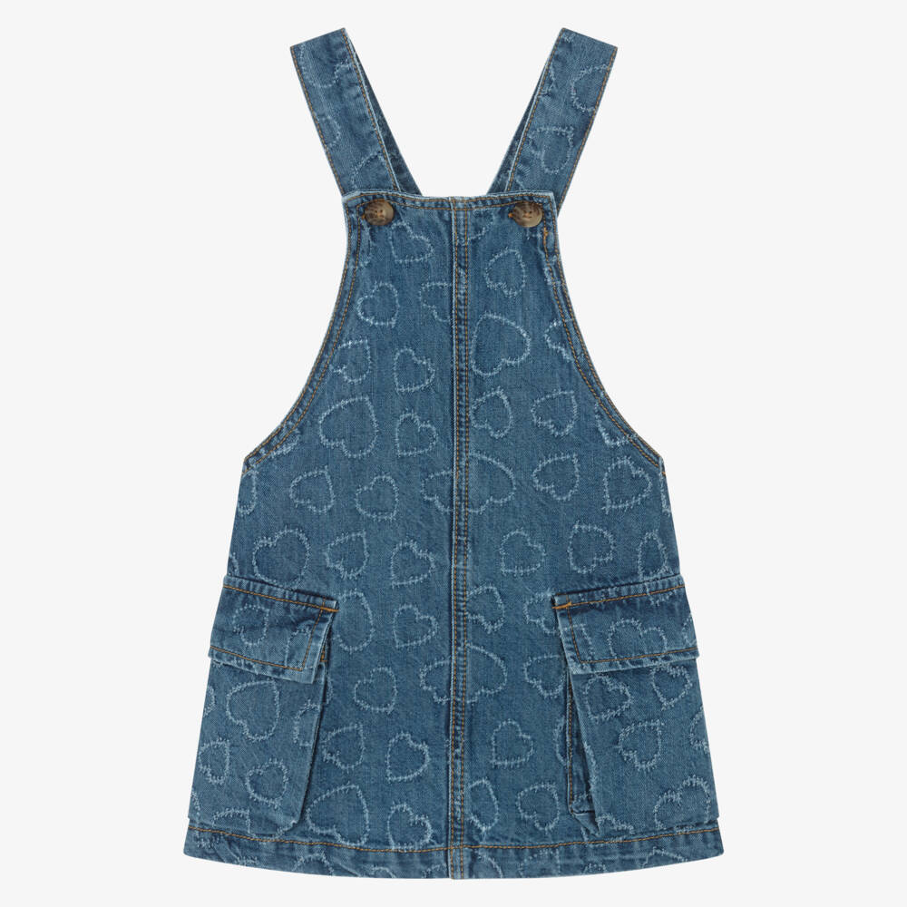 Mayoral-Blue Denim Heart Dress | Childrensalon Outlet