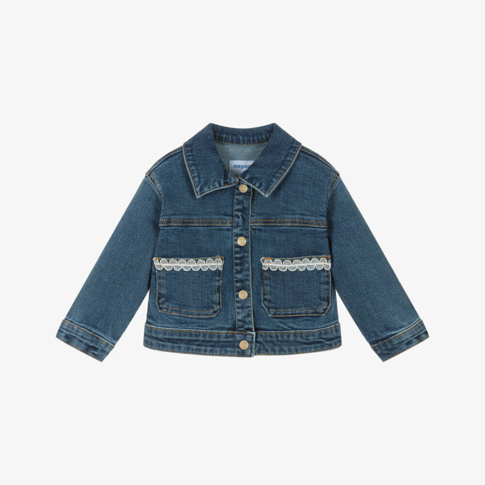 Mayoral-Blue Denim Jacket | Childrensalon Outlet