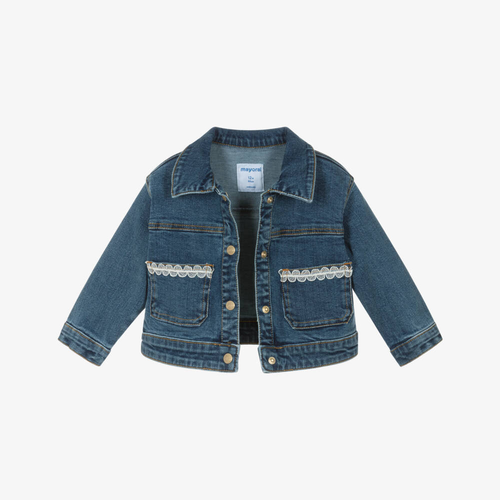 Mayoral-Blue Denim Jacket | Childrensalon Outlet