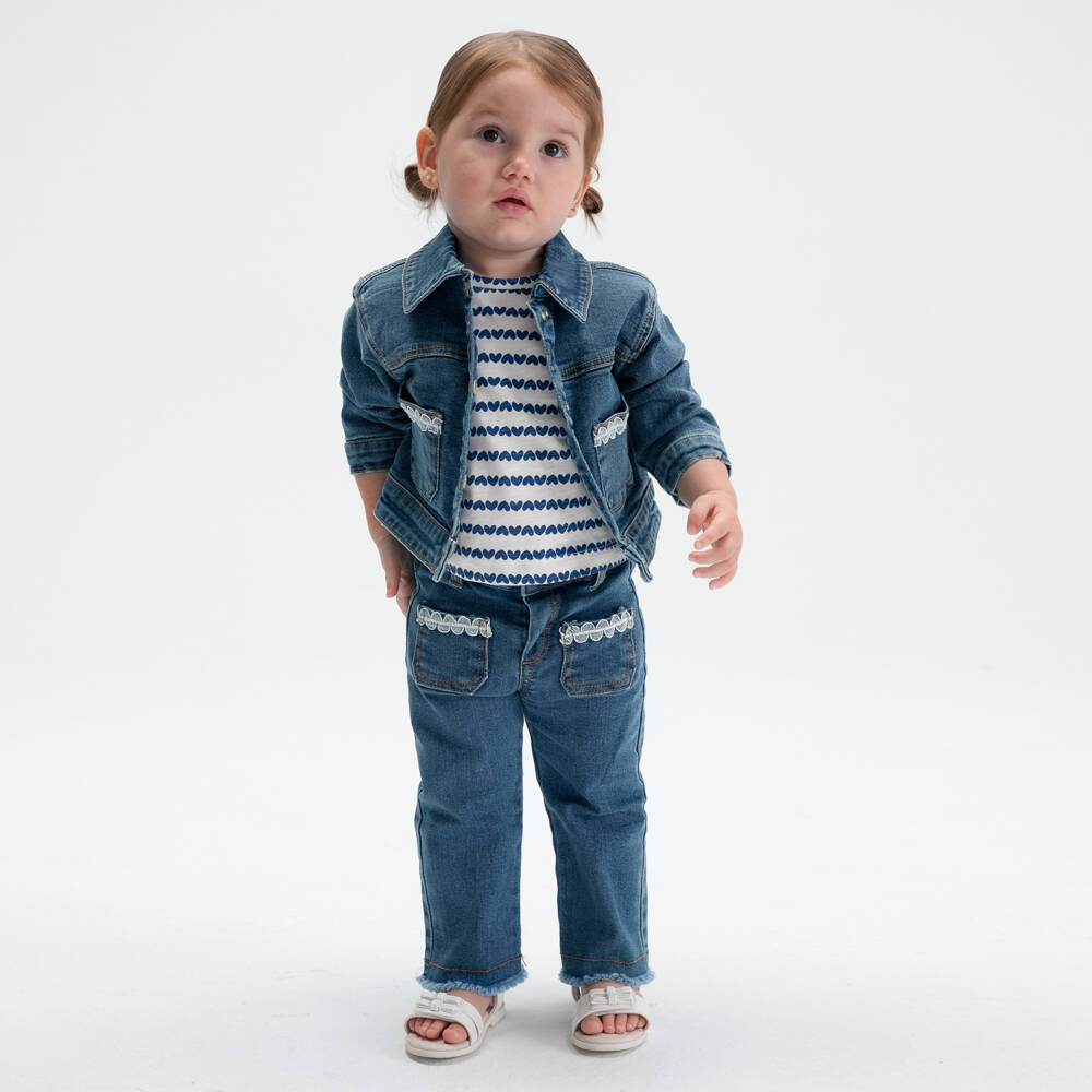 Mayoral-Blue Denim Jacket | Childrensalon Outlet