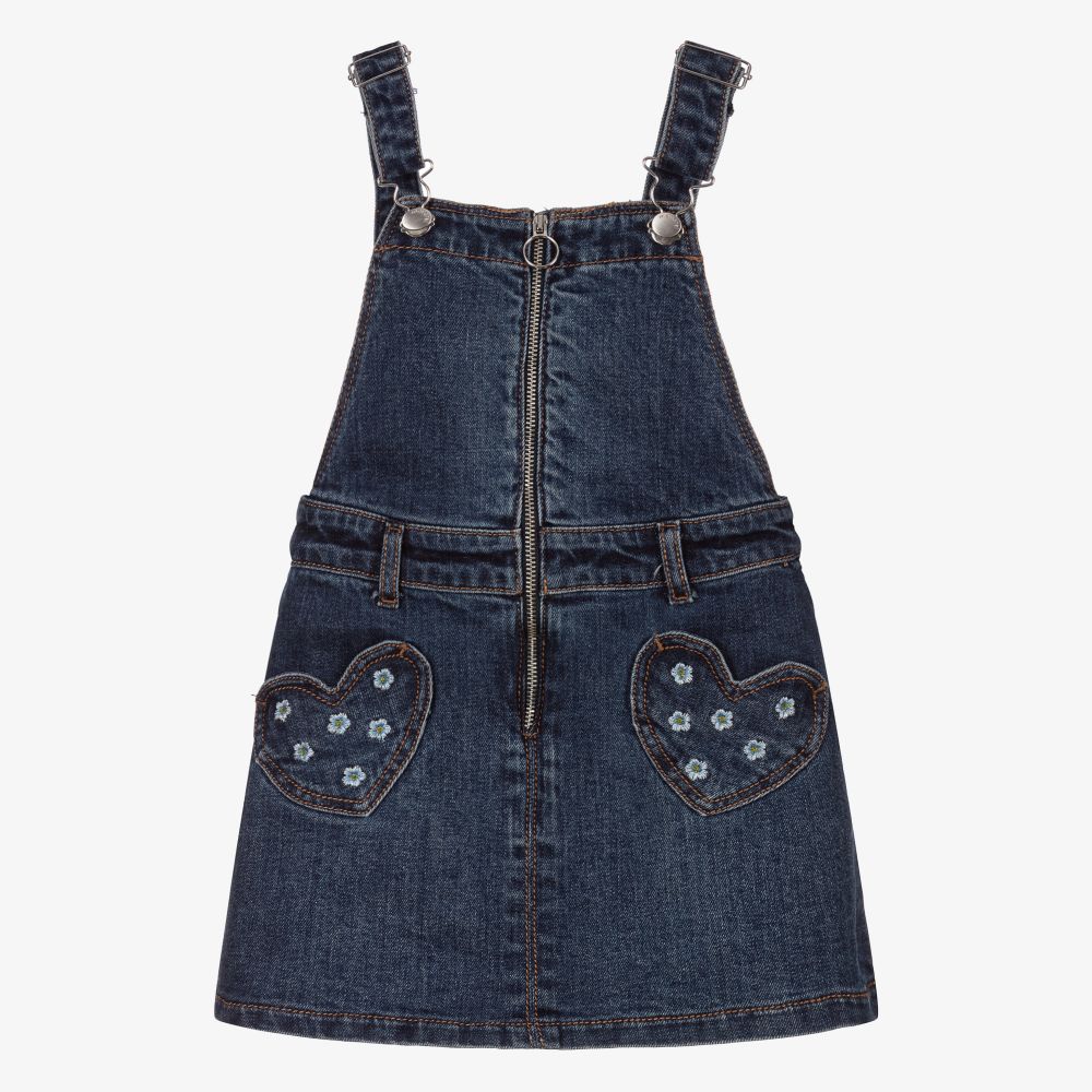 Mayoral - Robe chasuble bleue en denim | Childrensalon