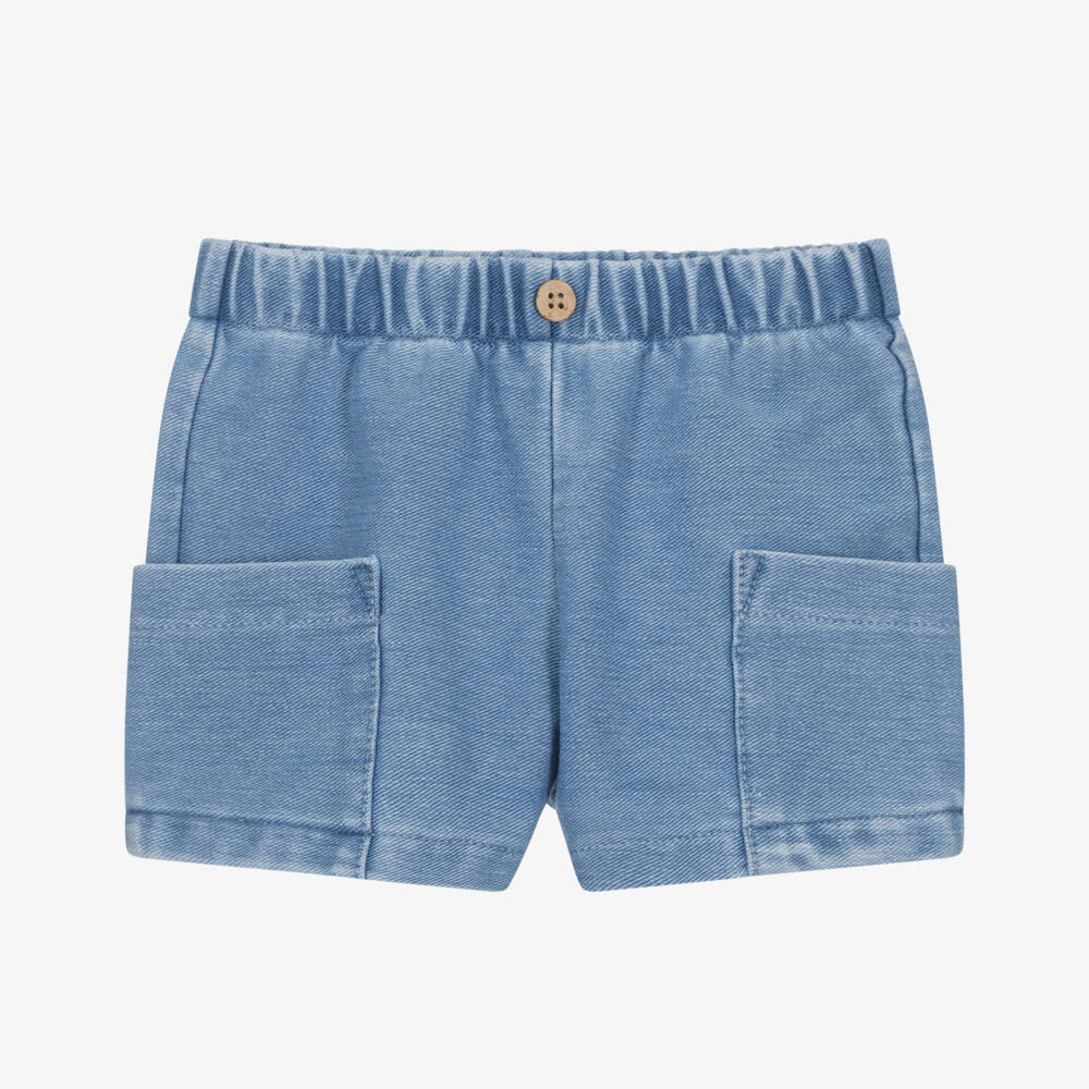 Mayoral Newborn-Blue Denim Short | Childrensalon Outlet