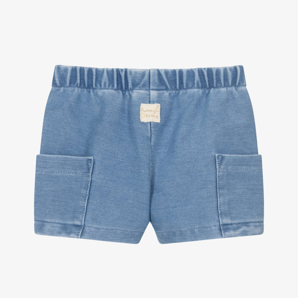 Mayoral Newborn-Blue Denim Short | Childrensalon Outlet