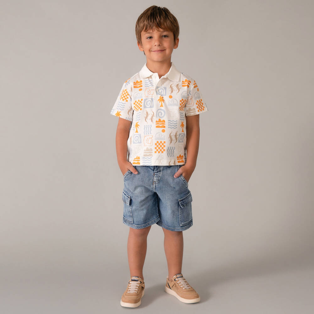Mayoral-Blue Denim Shorts | Childrensalon Outlet