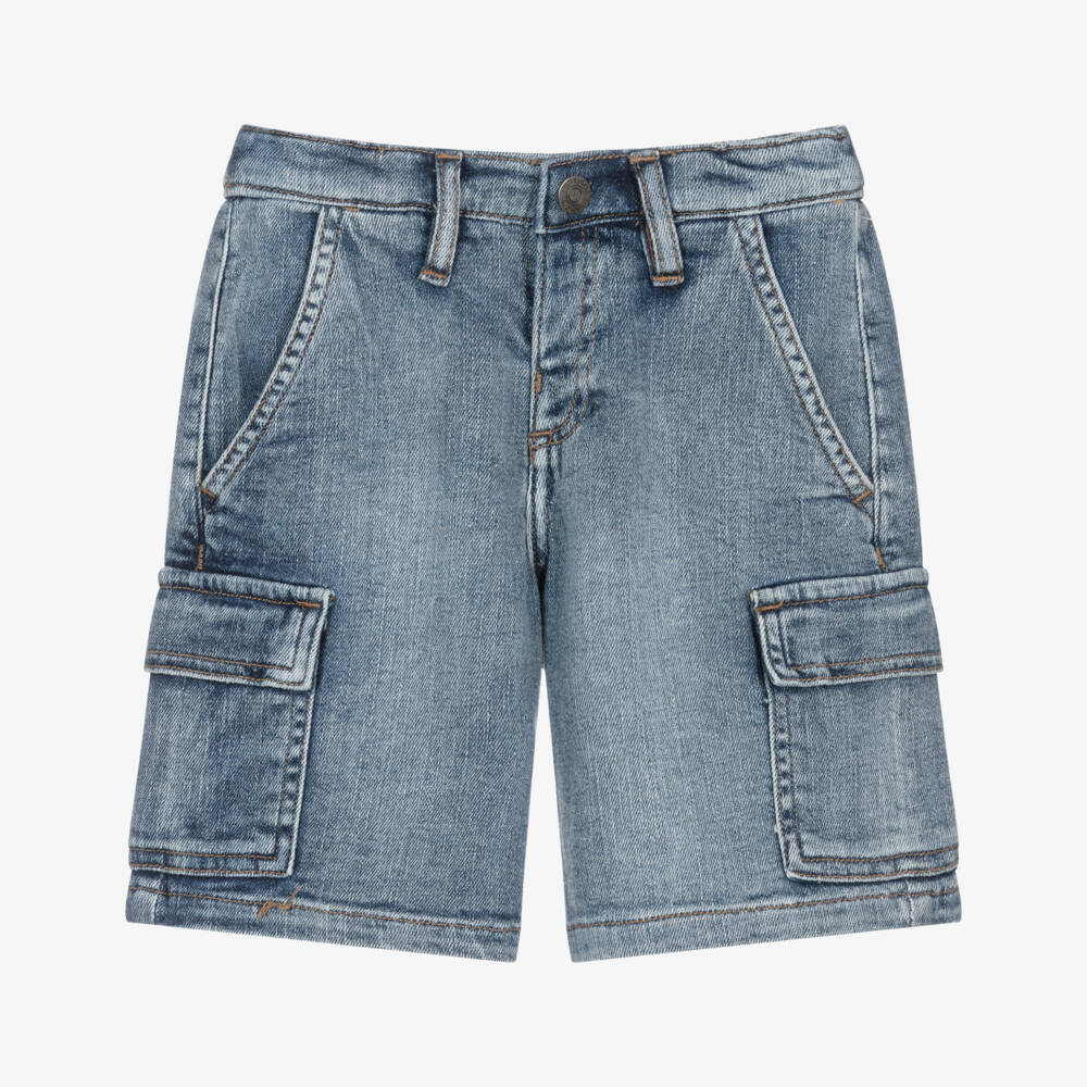 Mayoral-Blue Denim Shorts | Childrensalon Outlet