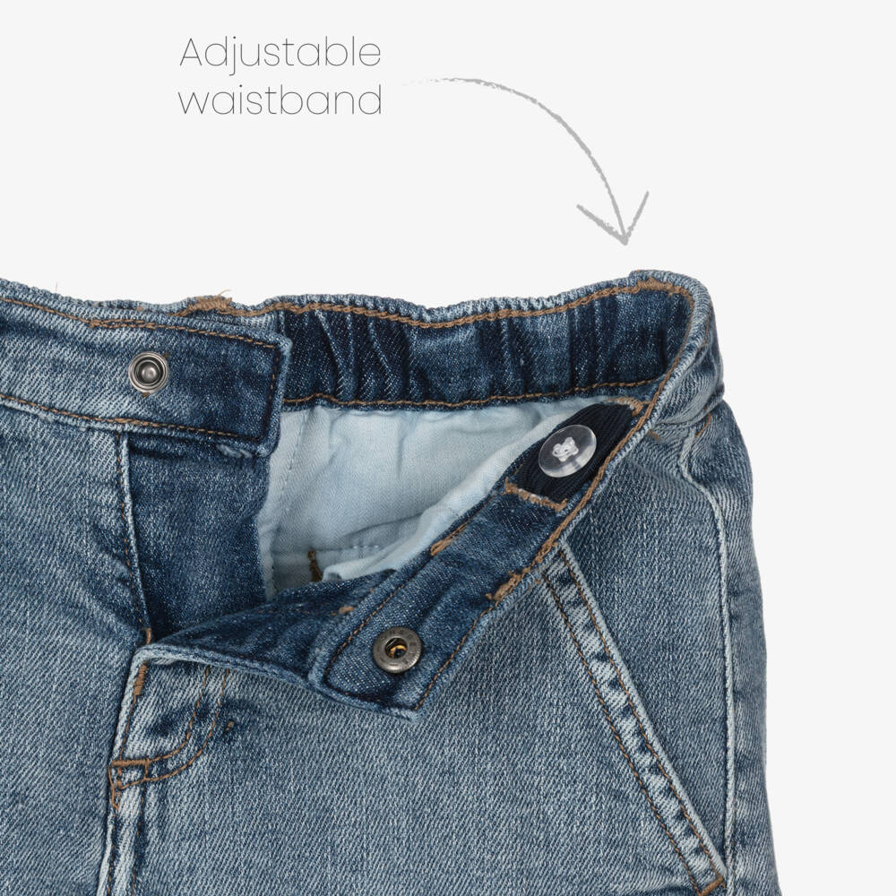 Mayoral-Blue Denim Shorts | Childrensalon Outlet