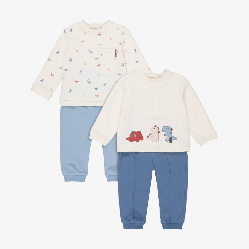 Mayoral Для новорожденных-Blue Dino 2 Pack Tracksuits | Childrensalon Outlet