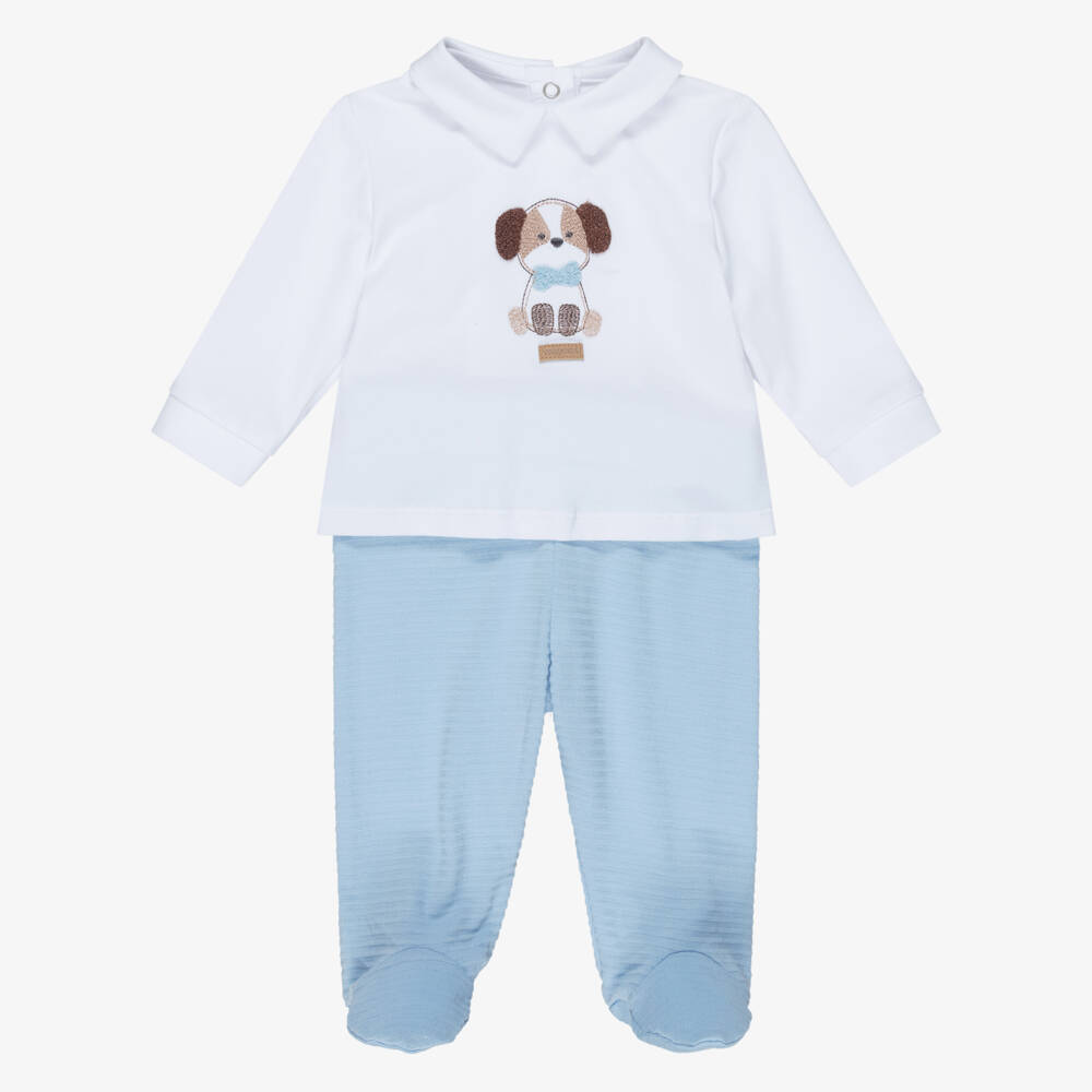 Mayoral Newborn-Blue Dog 2 Piece | Childrensalon Outlet