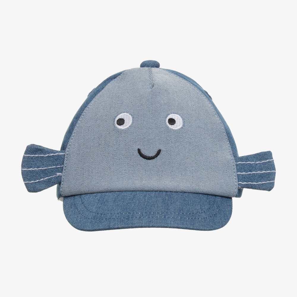 Mayoral Newborn-Blue Fish Cotton Baby Cap | Childrensalon Outlet