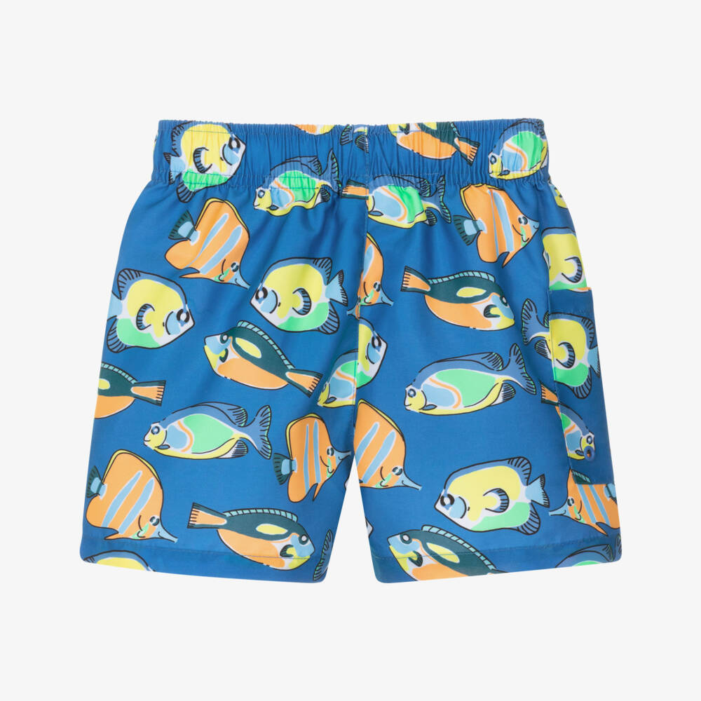 Mayoral-Blue Fish Print Shorts | Childrensalon Outlet