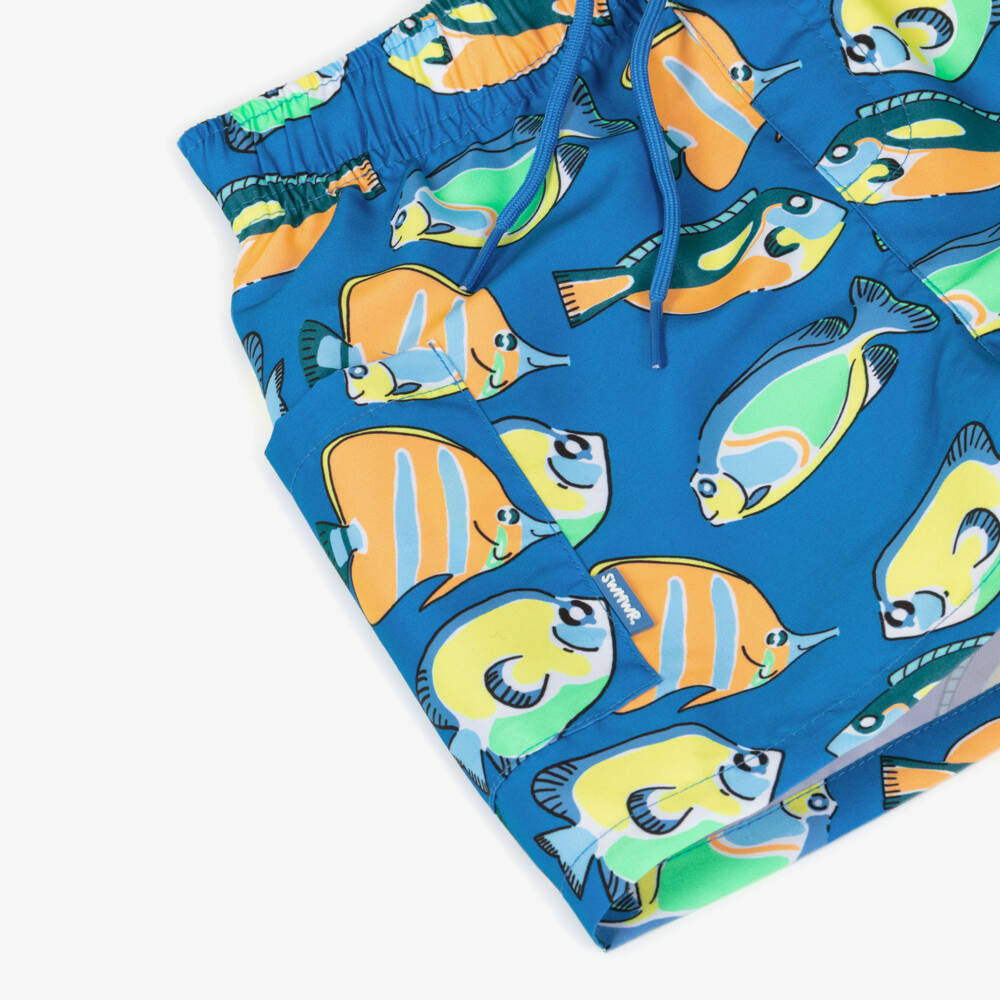 Mayoral-Blue Fish Print Shorts | Childrensalon Outlet
