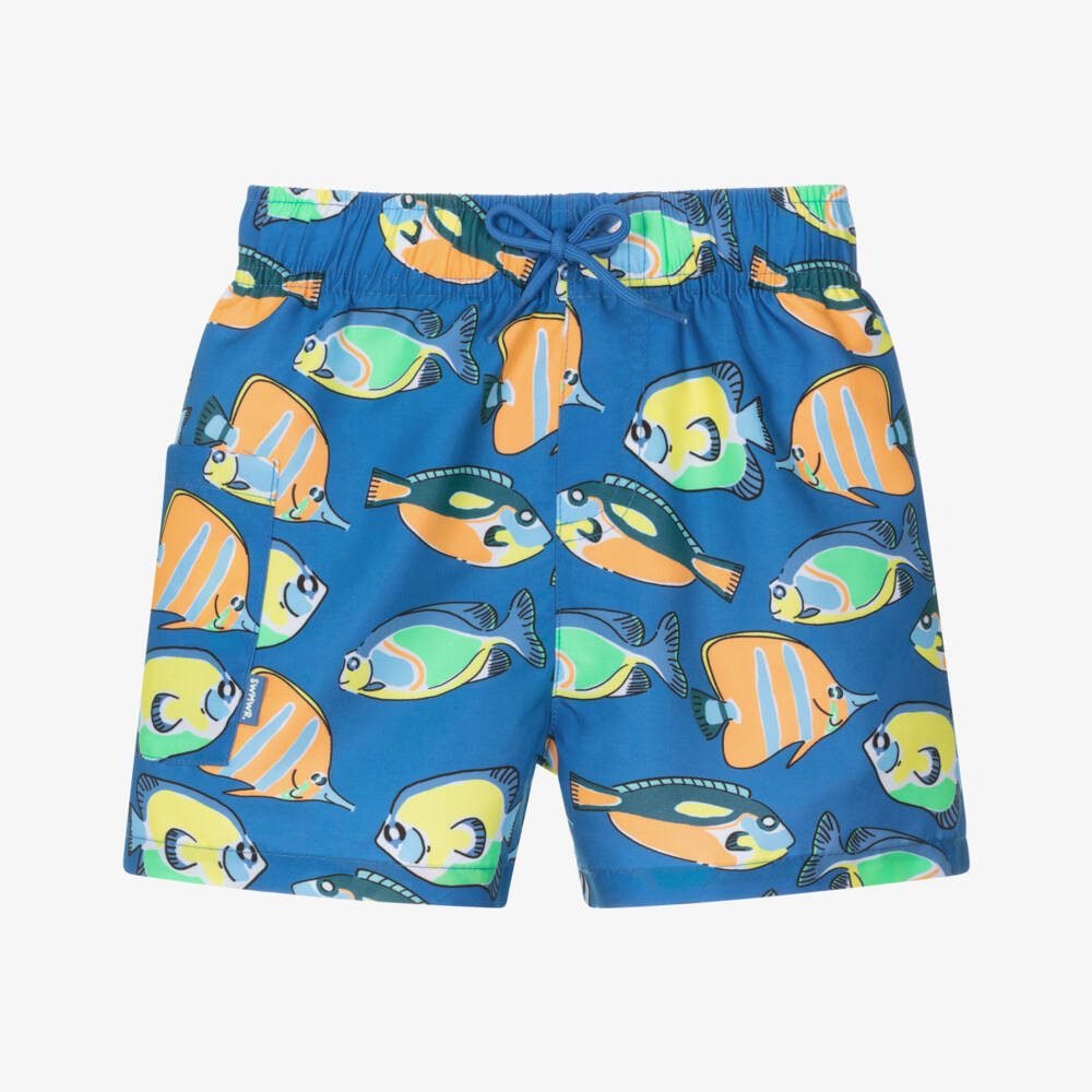 Mayoral-Blue Fish Print Shorts | Childrensalon Outlet
