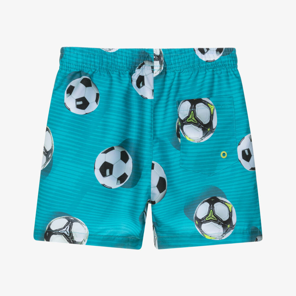 Mayoral Nukutavake-Blue Football Print Swim Short | Childrensalon Outlet