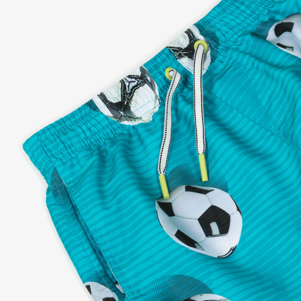 Mayoral Nukutavake-Blue Football Print Swim Short | Childrensalon Outlet