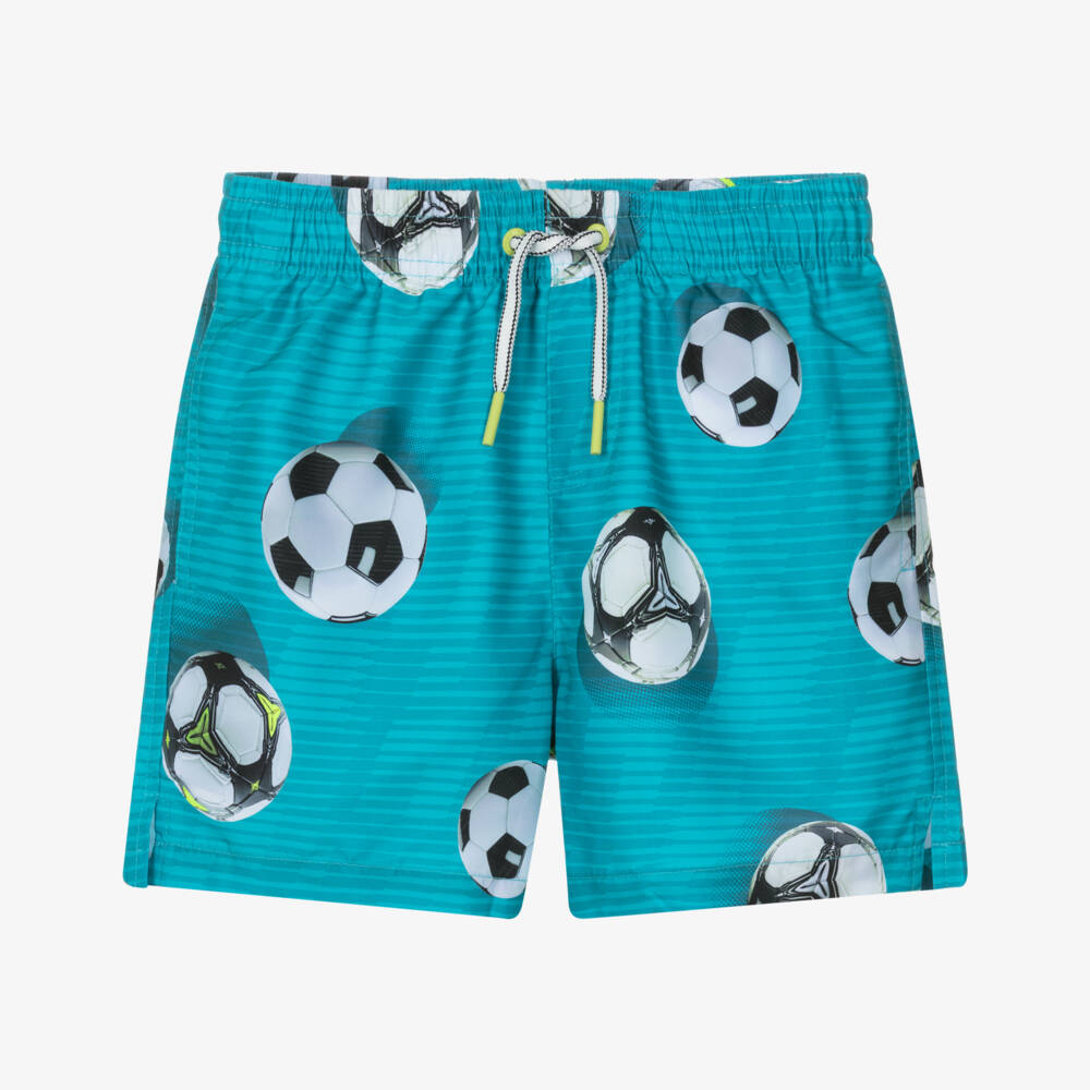 Mayoral Nukutavake-Blue Football Print Swim Short | Childrensalon Outlet