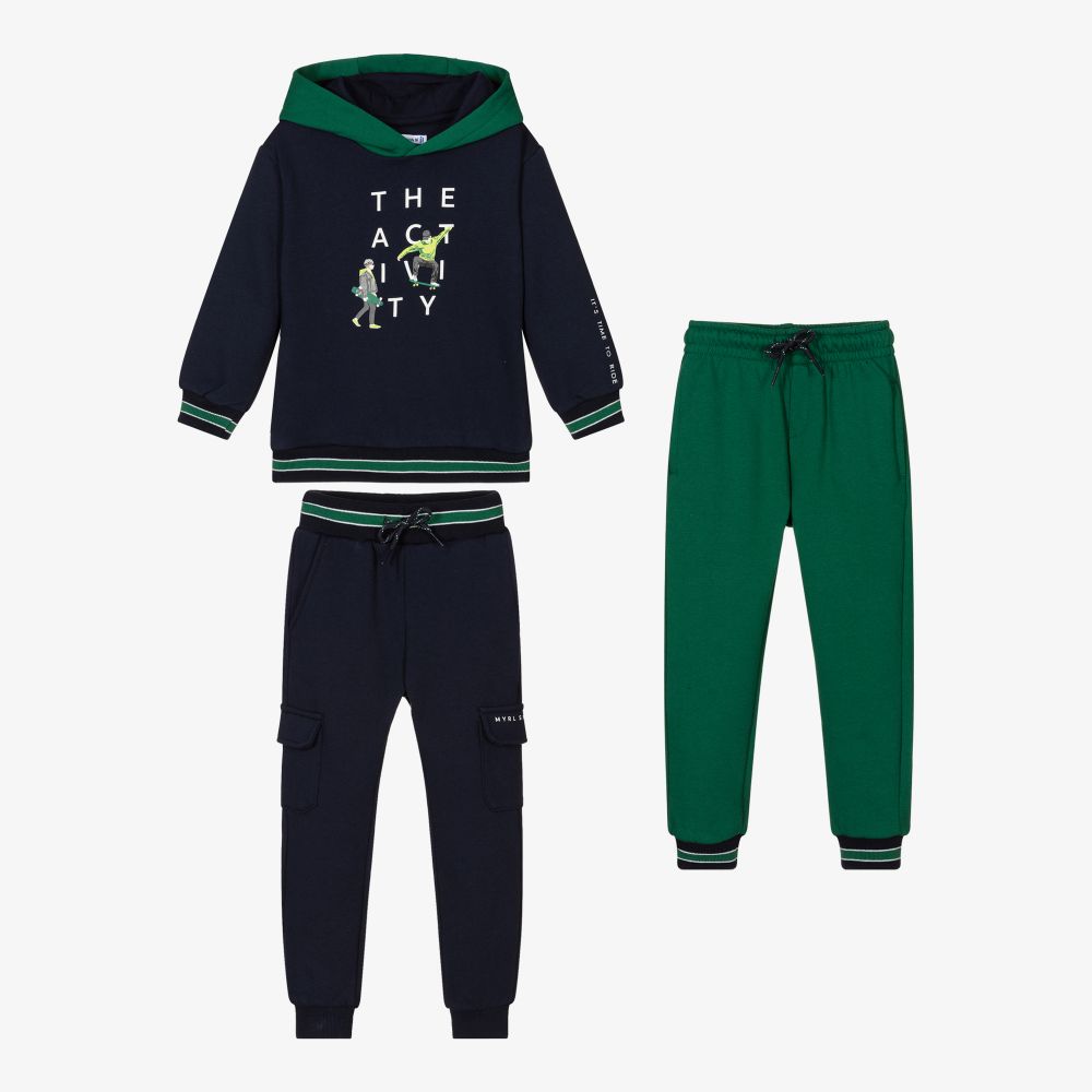 Mayoral - Сине-зеленый комплект со спортивным костюмом | Childrensalon
