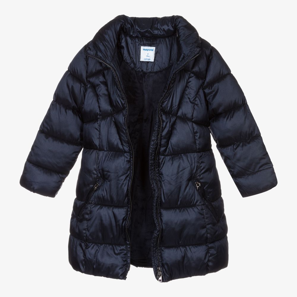 Mayoral-Синий пуховик с капюшоном | Childrensalon Outlet