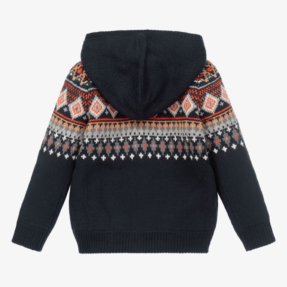 Boys zip up cardigan best sale