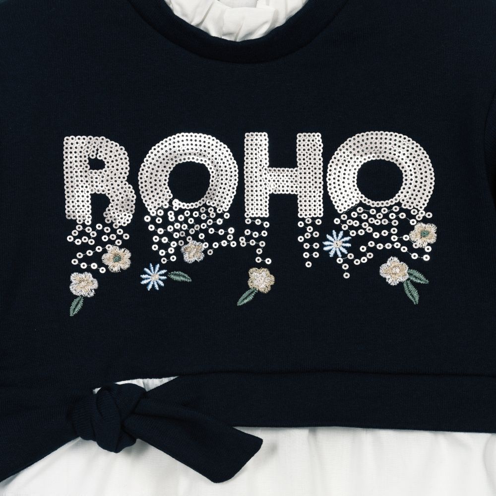 Mayoral-Blue & Ivory Cotton Top | Childrensalon Outlet