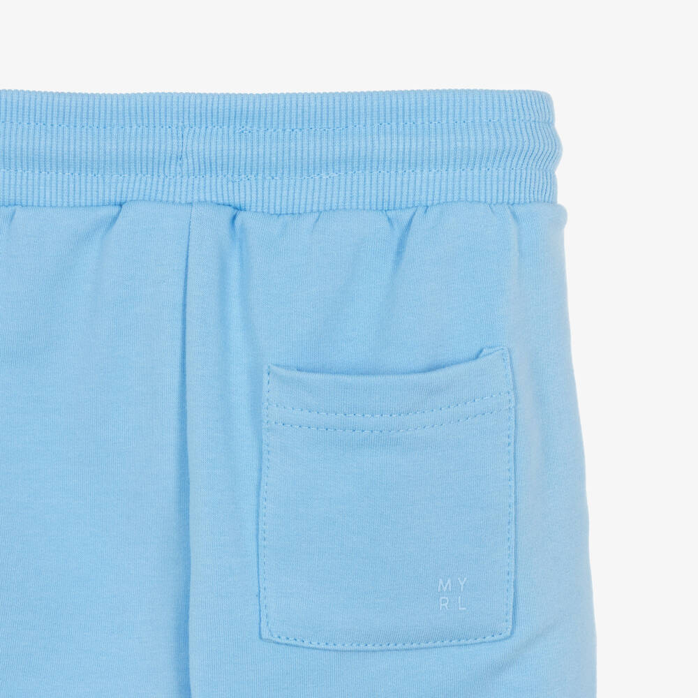 Mayoral-Blue Jersey Shorts | Childrensalon Outlet