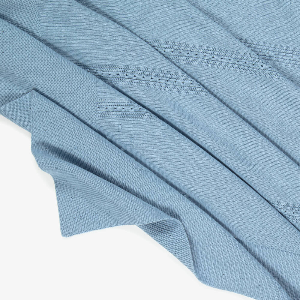 Mayoral Newborn-Blue Knit Blanket | Childrensalon Outlet