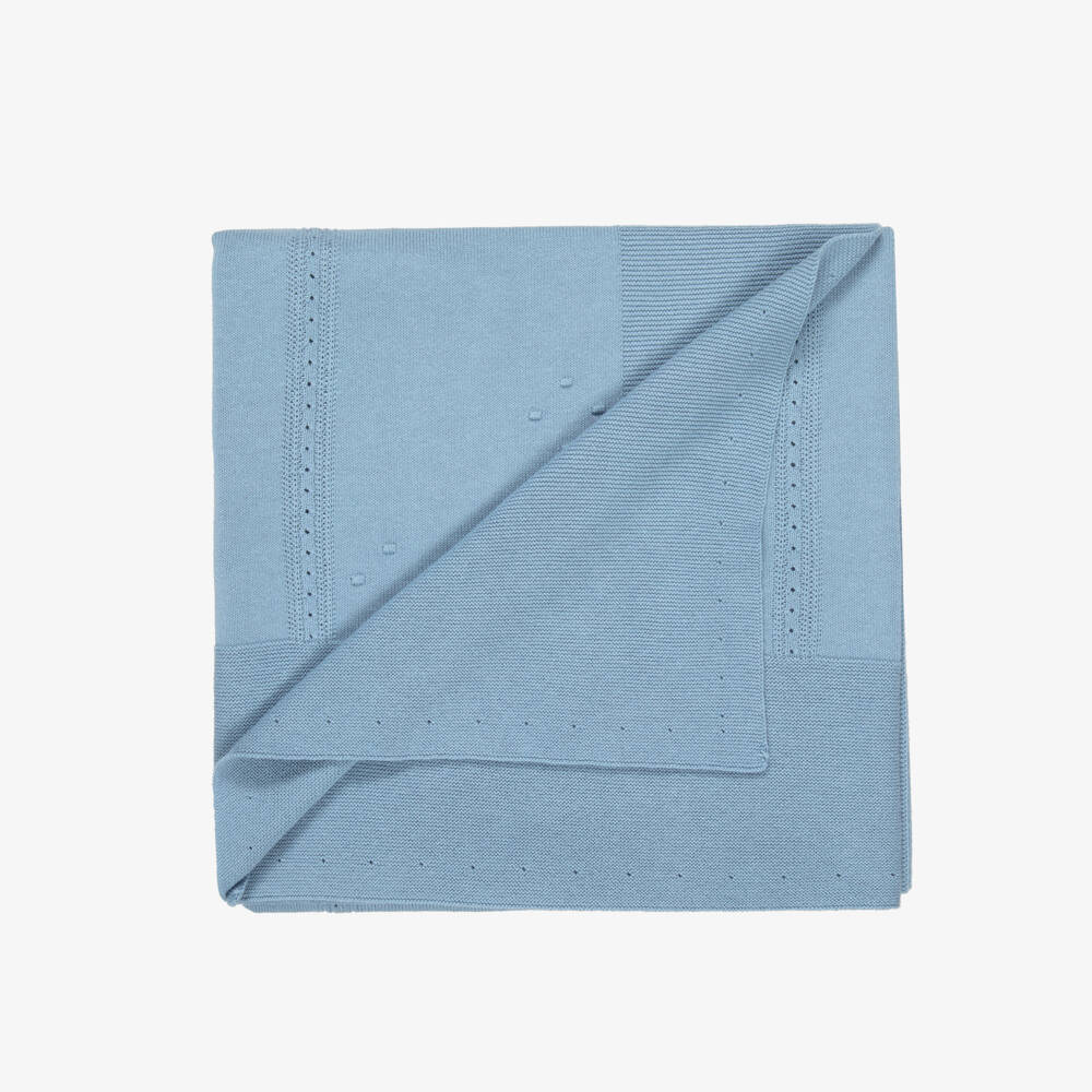 Mayoral Newborn-Blue Knit Blanket | Childrensalon Outlet