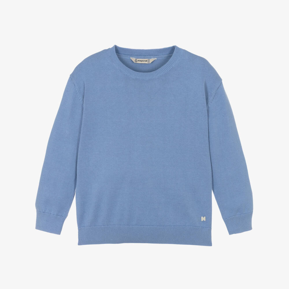 Mayoral-Blue Knitted Sweater | Childrensalon Outlet