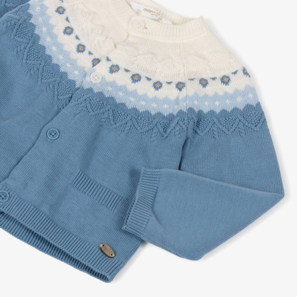 Mayoral Для новорожденных-Blue Knitted Trouser Set | Childrensalon Outlet