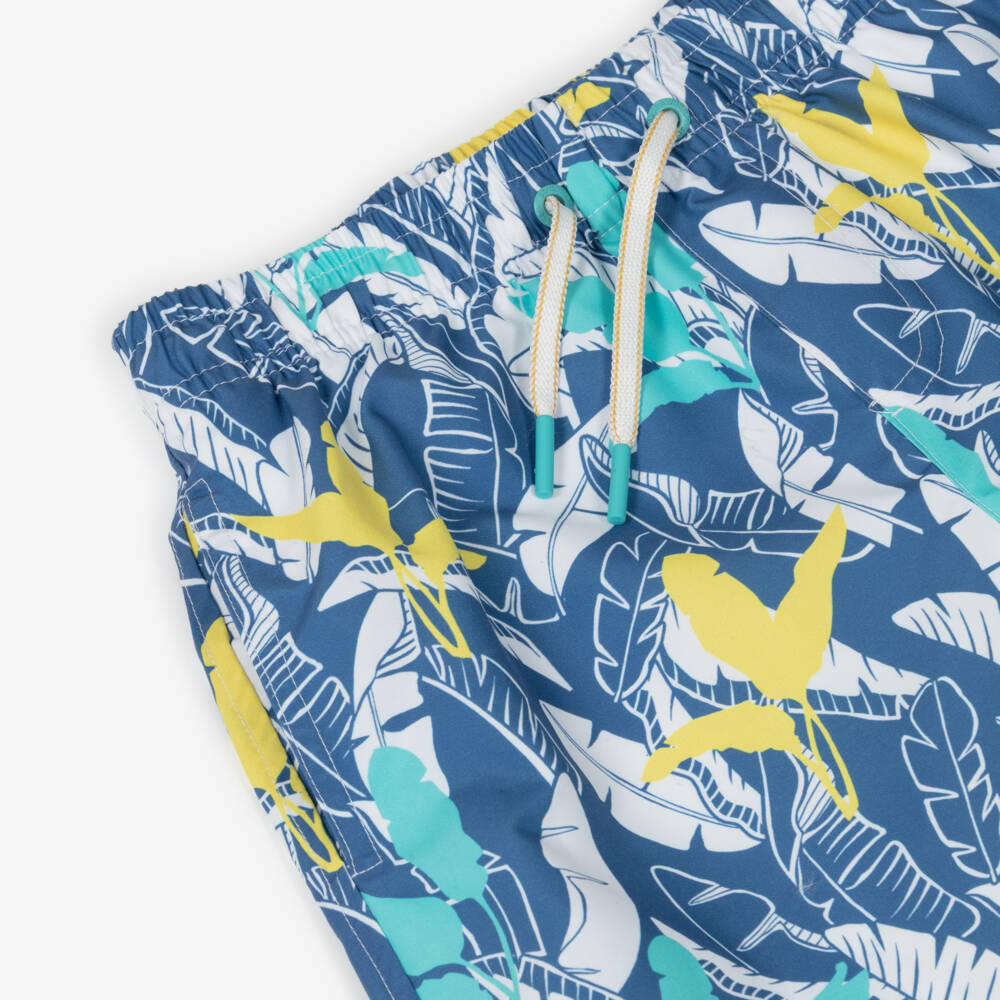 Mayoral Nukutavake-Blue Leaf Print Swim Short | Childrensalon Outlet