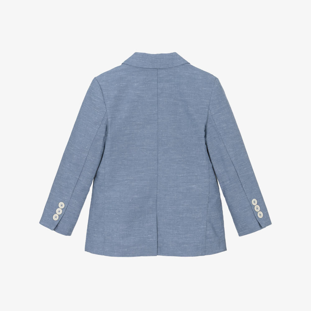 Mayoral-Blue Linen Blazer | Childrensalon Outlet