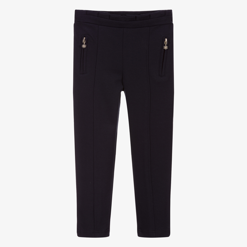 Mayoral-Blue Milano Jersey Trousers | Childrensalon Outlet