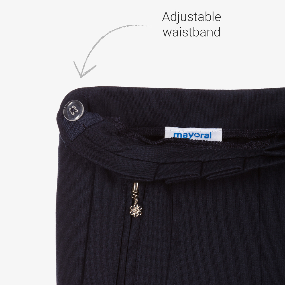 Mayoral-Blue Milano Jersey Trousers | Childrensalon Outlet