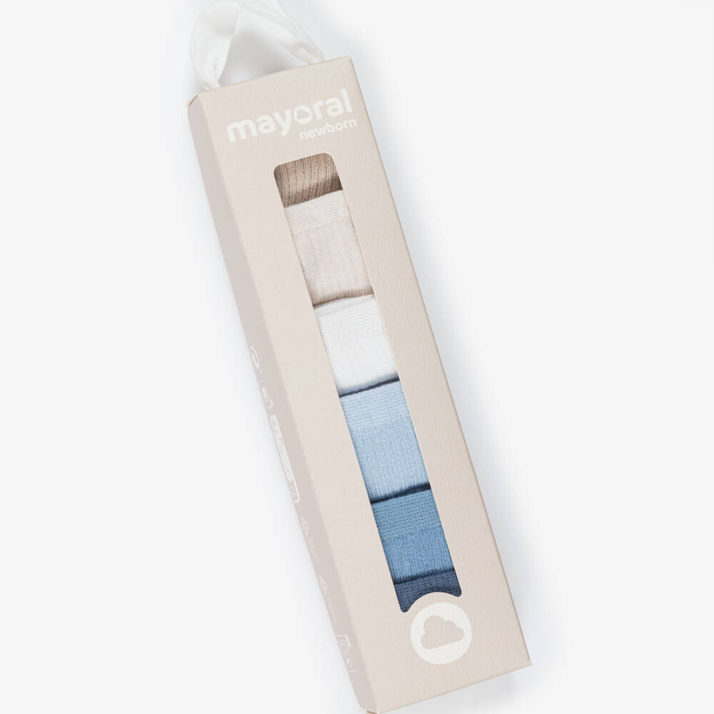 Mayoral Newborn-Blue Multipack Sock | Childrensalon Outlet