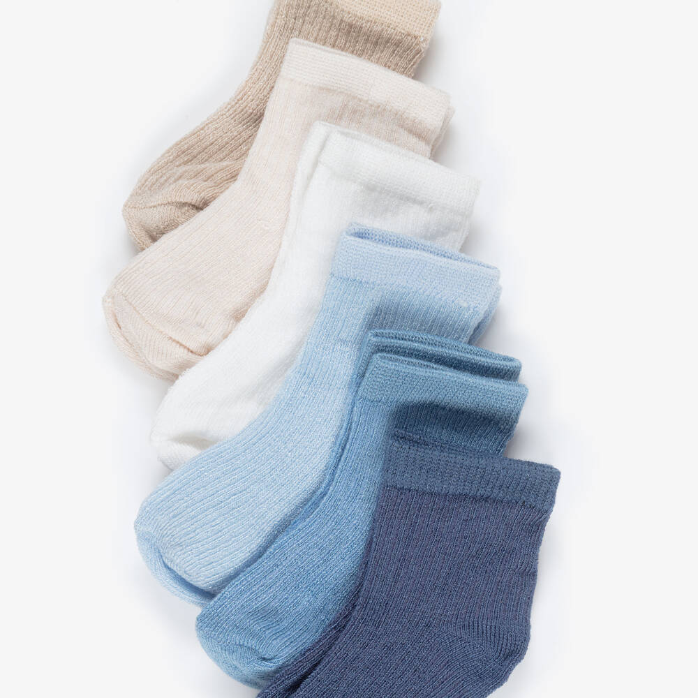 Mayoral Newborn-Blue Multipack Sock | Childrensalon Outlet