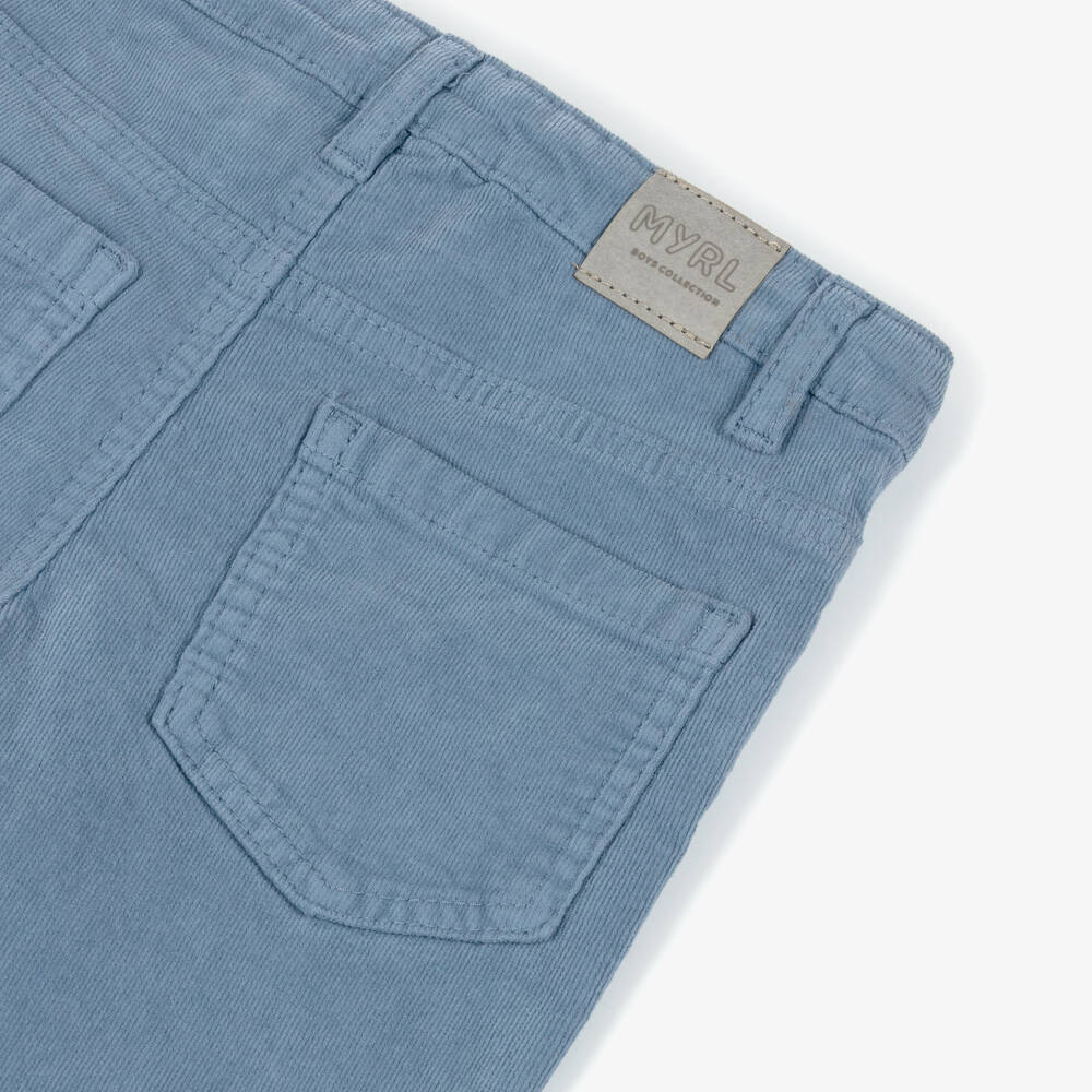 Mayoral-Blue Needle Cord Trousers | Childrensalon Outlet