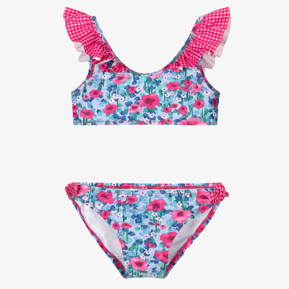 Mayoral-Blue & Pink Floral Bikini | Childrensalon Outlet