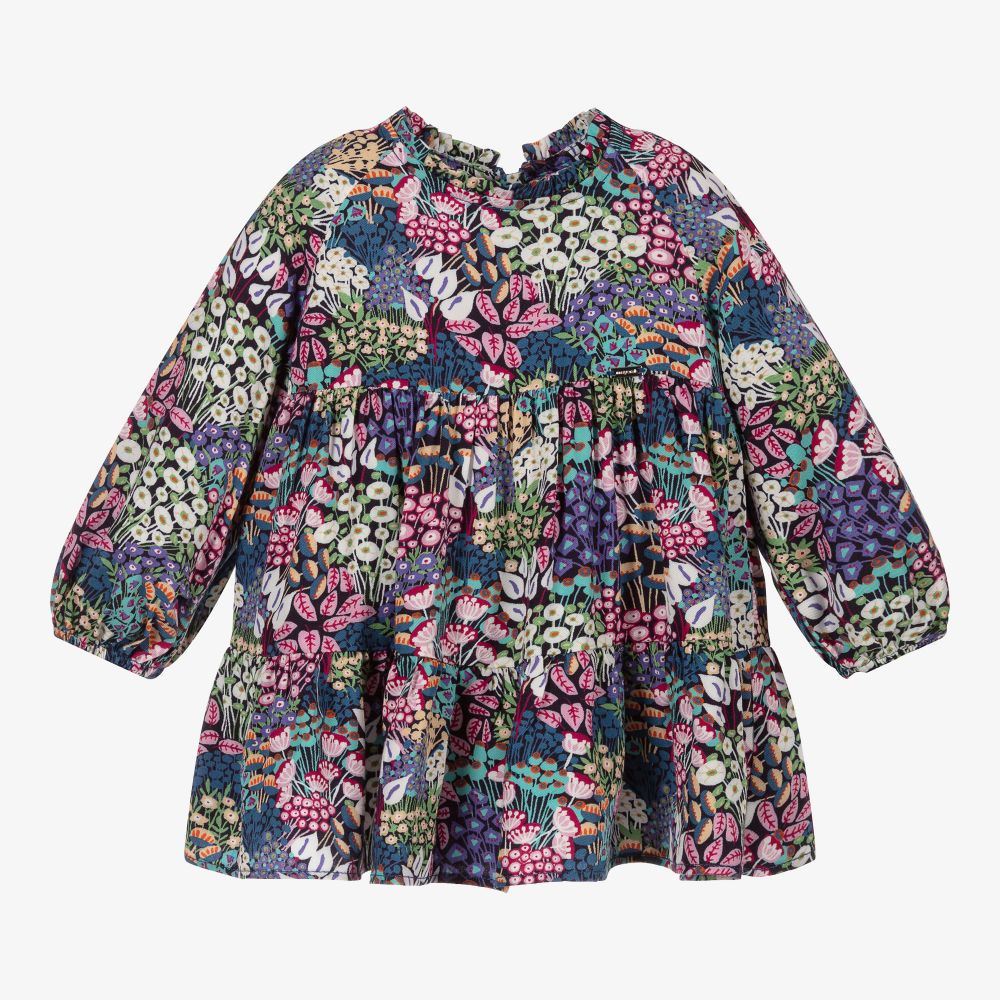 Mayoral - Robe fleurie bleue et rose | Childrensalon