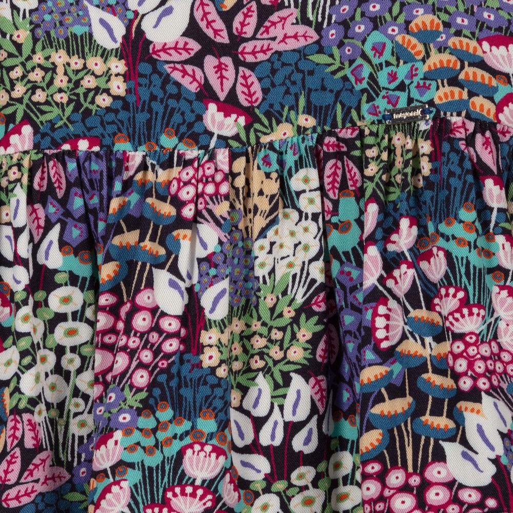 Mayoral-Blue & Pink Floral Dress | Childrensalon Outlet