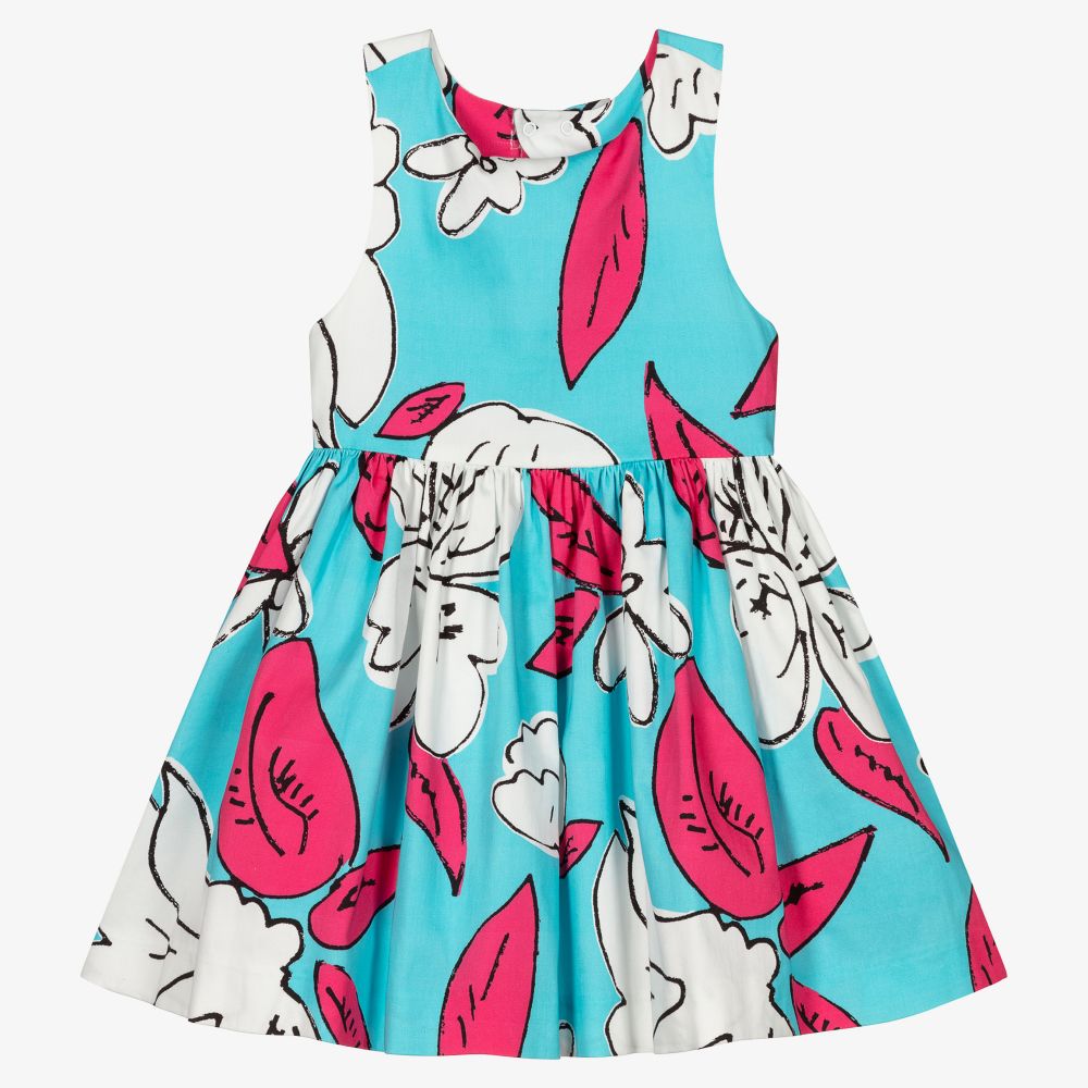 Mayoral - Blue & Pink Floral Dress | Childrensalon