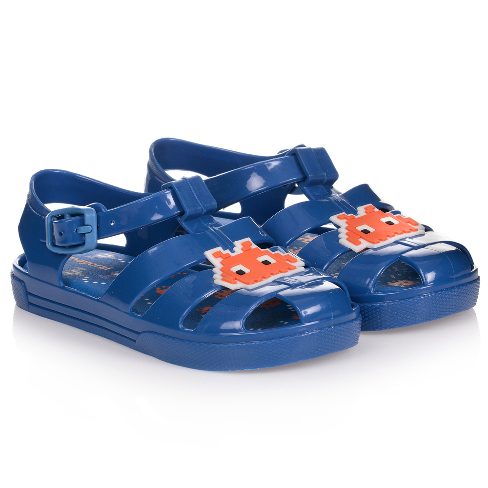 Mayoral - Blaue Jelly-Sandalen mit Pixel-Motiv | Childrensalon