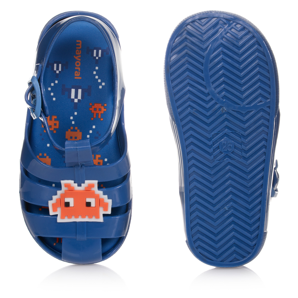Mayoral-Синие резиновые сандалии с пикселями | Childrensalon Outlet