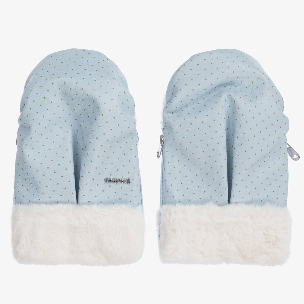 Mayoral Newborn-Blue Pram Mittens | Childrensalon Outlet