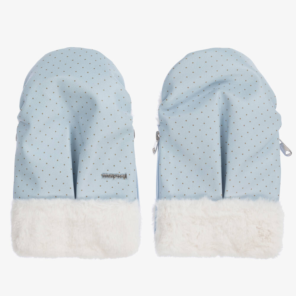 Mayoral Newborn - Blue Pram Mittens | Childrensalon