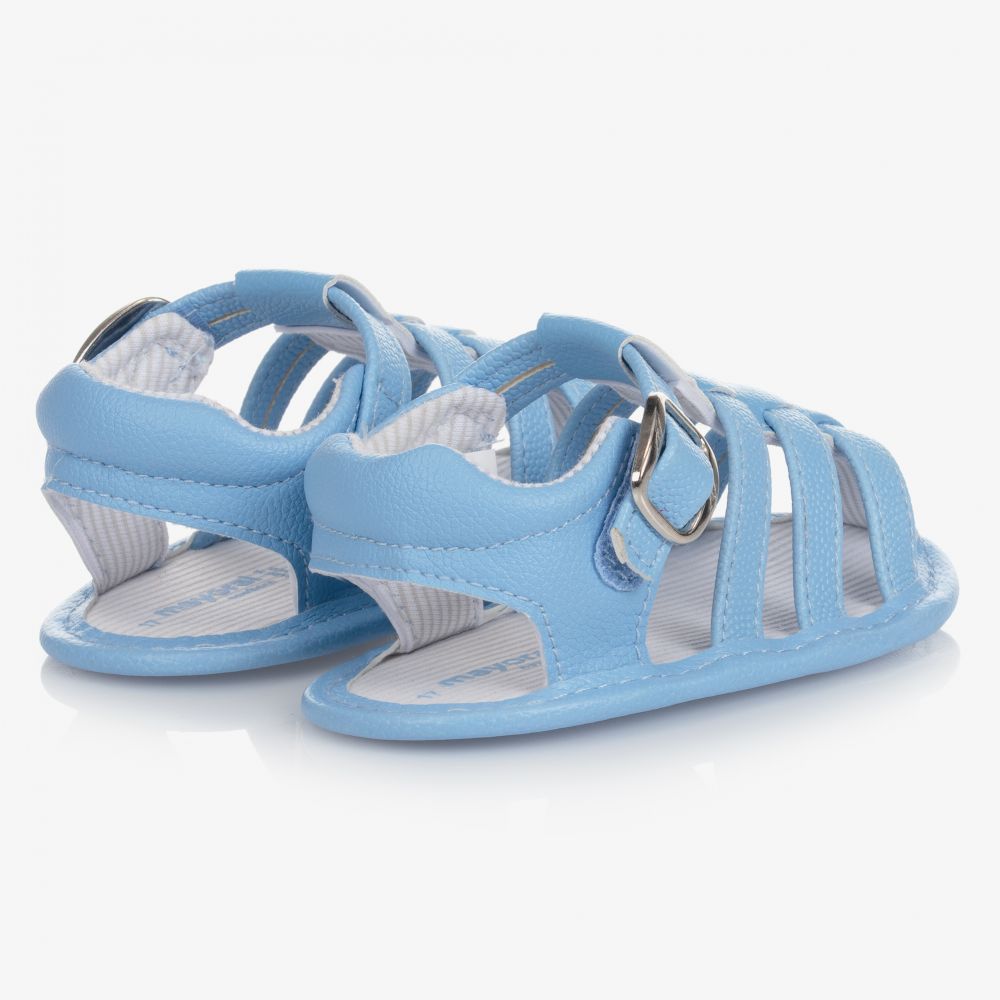 مايورال Newborn-صندل جلد صناعي لون أزرق لمرحلة قبل المشي للمواليد | Childrensalon Outlet